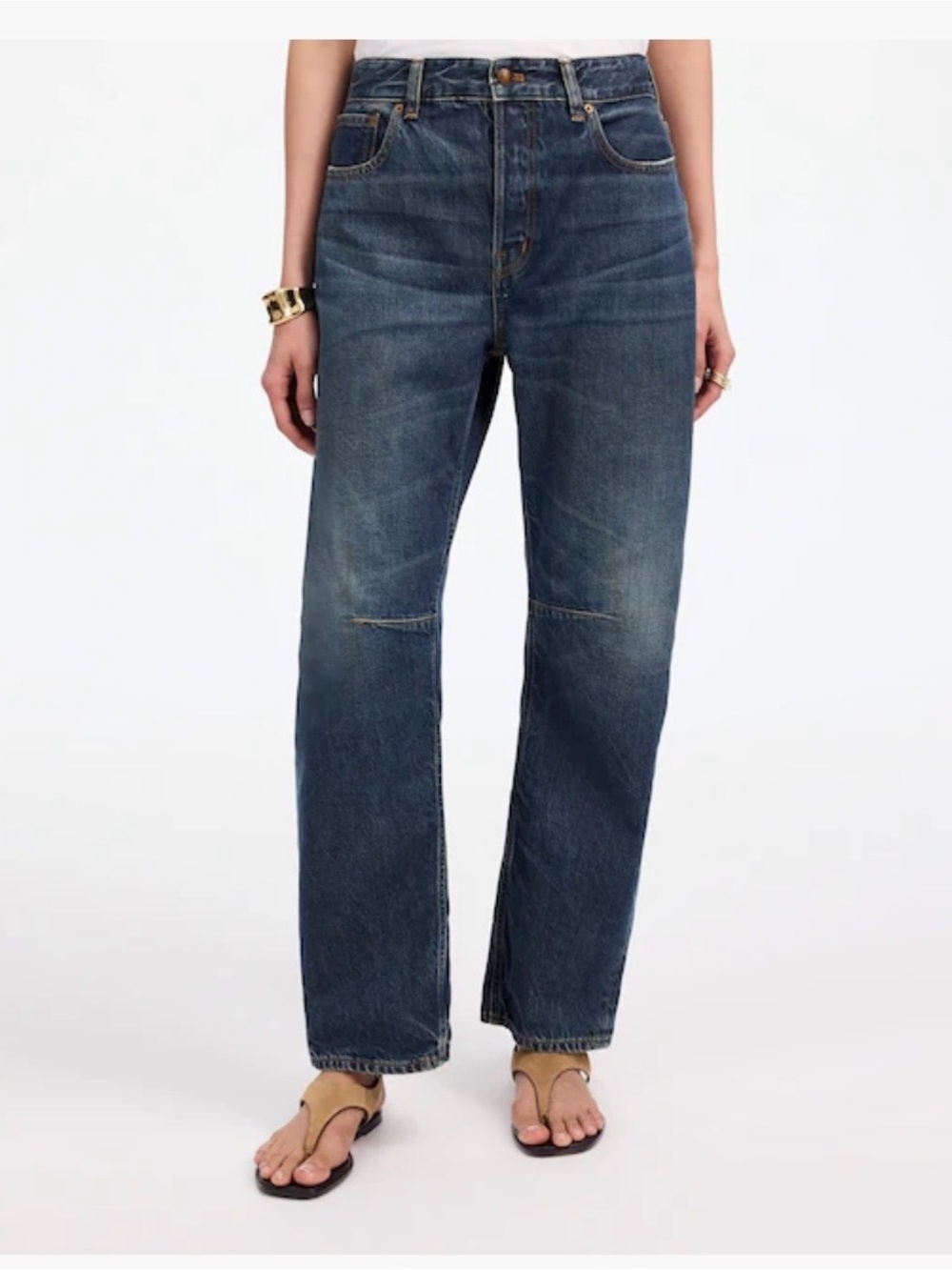NWT Madewell Danver Darted Barrel Jean